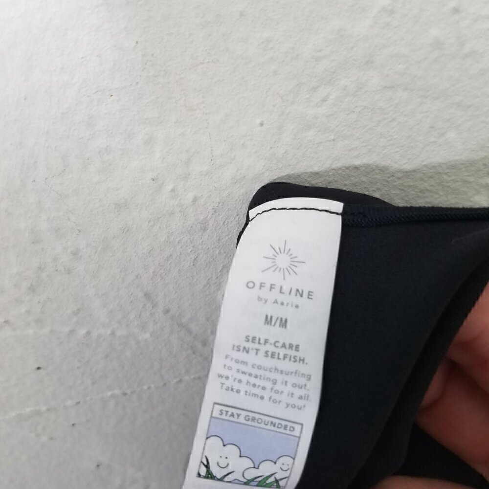 OFFLINE by Aerie Dress Built-In Shorts Short Sleeve Black Size M - Picture 5 of 6